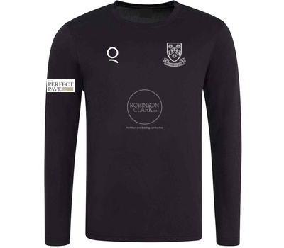 Qdos Cricket Cheddar CC Qdos Long Sleeve Training Shirt Black
