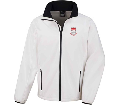SCS Queens Netball Club RS231M Soft Shell Jacket White